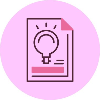 Ampul simgesi, vektör basit illüstrasyon 