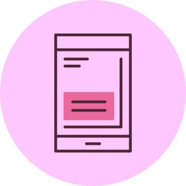 Akıllı telefon simgesi, vektör basit illüstrasyon 