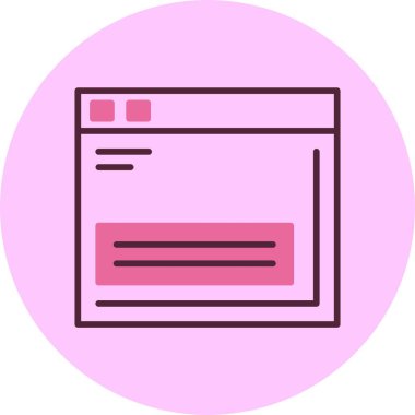 Web sitesi simgesi, vektör basit illüstrasyon 