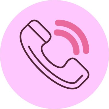 Telefon çağrısı simgesi, vektör basit illüstrasyon 