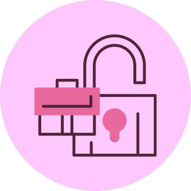 Simgeyi aç, vektör basit illüstrasyon 