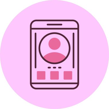 Basit akıllı telefon simgesi basit düz illüstrasyon