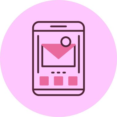 akıllı telefon simgesi, vektör illüstrasyonu basit tasarım