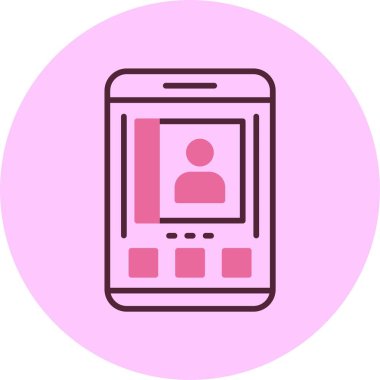 akıllı telefon simgesi, vektör illüstrasyonu basit tasarım