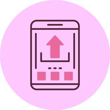 akıllı telefon simgesi, vektör illüstrasyonu basit tasarım