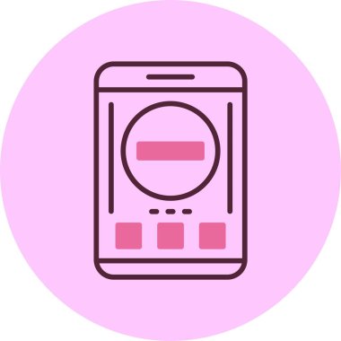 Basit akıllı telefon simgesi basit düz illüstrasyon