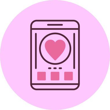 Basit akıllı telefon simgesi basit düz illüstrasyon