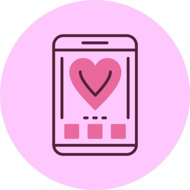 Basit akıllı telefon simgesi basit düz illüstrasyon