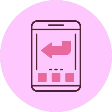 Basit akıllı telefon simgesi basit düz illüstrasyon