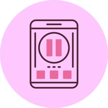 Basit akıllı telefon simgesi basit düz illüstrasyon