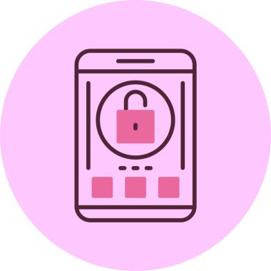 Basit smatphone simgesi Basit düz illüstrasyon