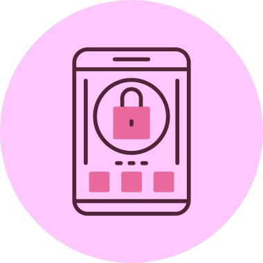 Basit smatphone simgesi Basit düz illüstrasyon