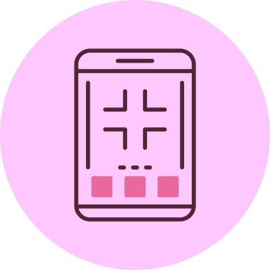 Basit smatphone simgesi Basit düz illüstrasyon