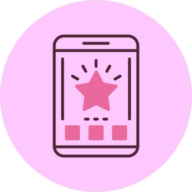 Basit smatphone simgesi Basit düz illüstrasyon