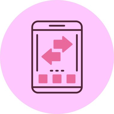 Basit cep telefonu simgesi basit düz illüstrasyon