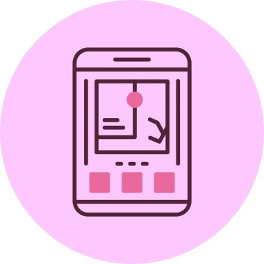 Basit cep telefonu simgesi basit düz illüstrasyon