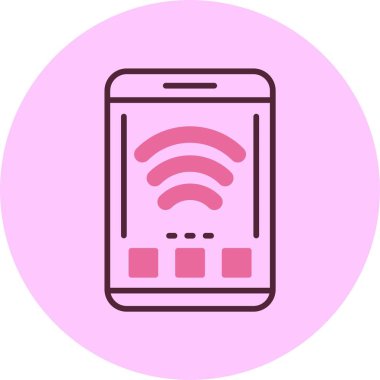 Basit cep telefonu simgesi basit düz illüstrasyon