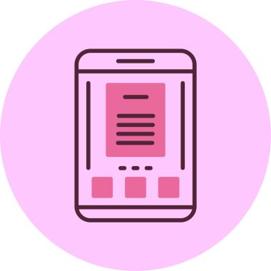 akıllı telefon simgesi, vektör illüstrasyonu basit tasarım