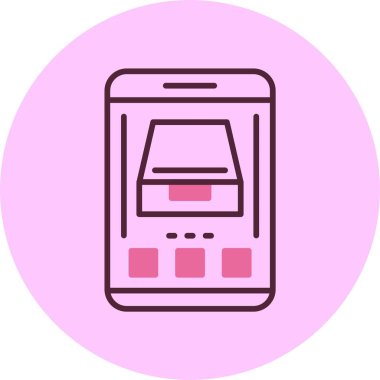 akıllı telefon simgesi, vektör illüstrasyonu basit tasarım