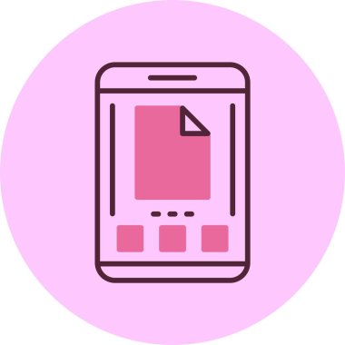 akıllı telefon simgesi, vektör illüstrasyonu basit tasarım