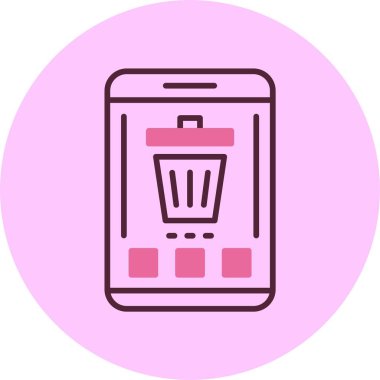 Çöp simgesi, vektör basit illüstrasyon 