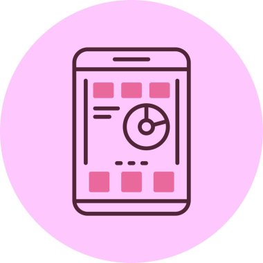 akıllı telefon simgesi, vektör illüstrasyonu basit tasarım