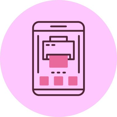 akıllı telefon simgesi, vektör illüstrasyonu basit tasarım