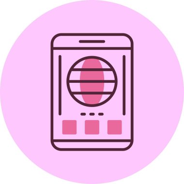 akıllı telefon simgesi, vektör illüstrasyonu basit tasarım