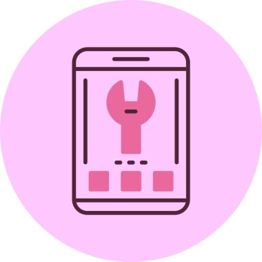 akıllı telefon simgesi, vektör illüstrasyonu basit tasarım