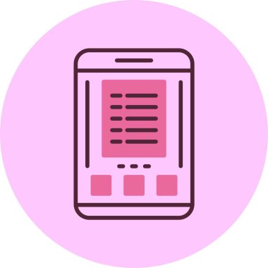 akıllı telefon simgesi, vektör illüstrasyonu basit tasarım