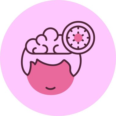 Zaman Yönetimi simgesi, vektör basit illüstrasyon 