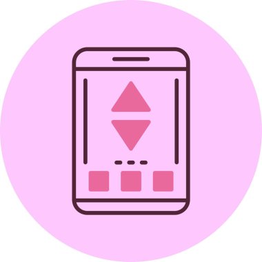 akıllı telefon simgesi, vektör illüstrasyonu basit tasarım