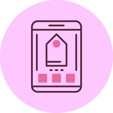 akıllı telefon simgesi, vektör illüstrasyonu basit tasarım