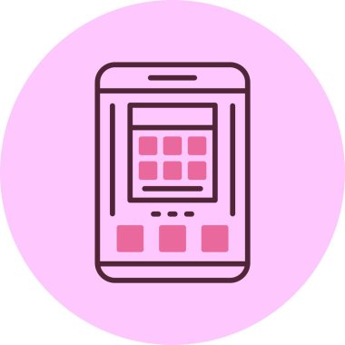 akıllı telefon simgesi, vektör illüstrasyonu basit tasarım