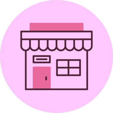 Depo önü web simgesi vektör illüstrasyonu