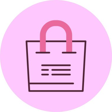 Alışveriş çantası web simgesi vektör illüstrasyonu