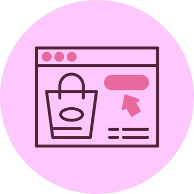  Shop Now web simgesi vektör çizimi