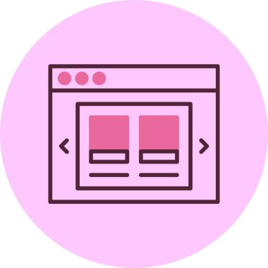 Ürün Atlıkarınca simgesi, vektör basit illüstrasyon 