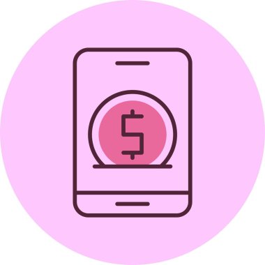 Çevrimiçi Kaydetme simgesi, vektör basit illüstrasyon 