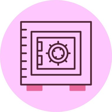 Kasa simgesi, vektör basit illüstrasyon 