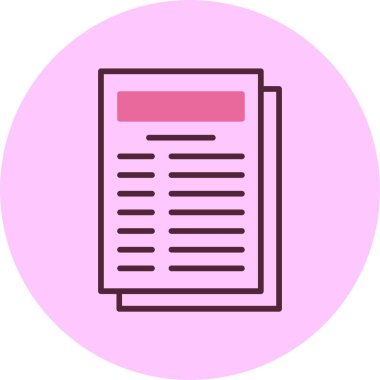 Banka açıklama simgesi, vektör basit illüstrasyon 