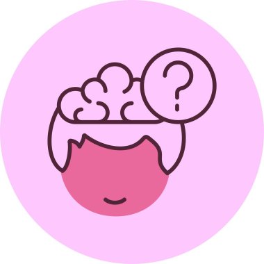 Soru simgesi, vektör basit illüstrasyon 