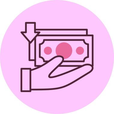 Kredi simgesi, vektör basit illüstrasyon 