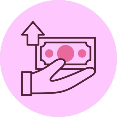 Para Aktarım simgesi, vektör basit illüstrasyon 