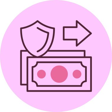 Güvenli işlem simgesi, vektör basit illüstrasyon 