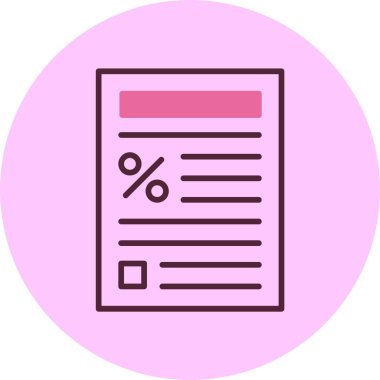 Vergi. Web simgesi basit illüstrasyon