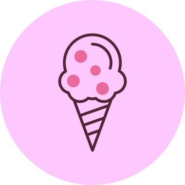 Dondurma. Web simgesi vektör illüstrasyonu