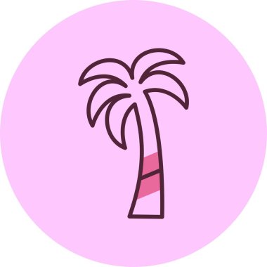 Palmiye ağacı. Web simgesi basit illüstrasyon