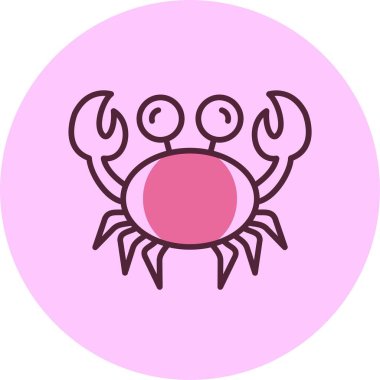 Yengeç simgesi, vektör basit gösterimi 