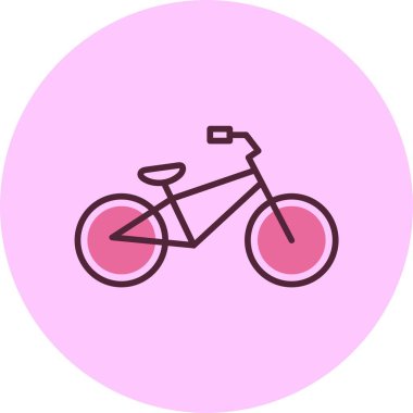 Bisiklet simgesinin vektör illüstrasyonu